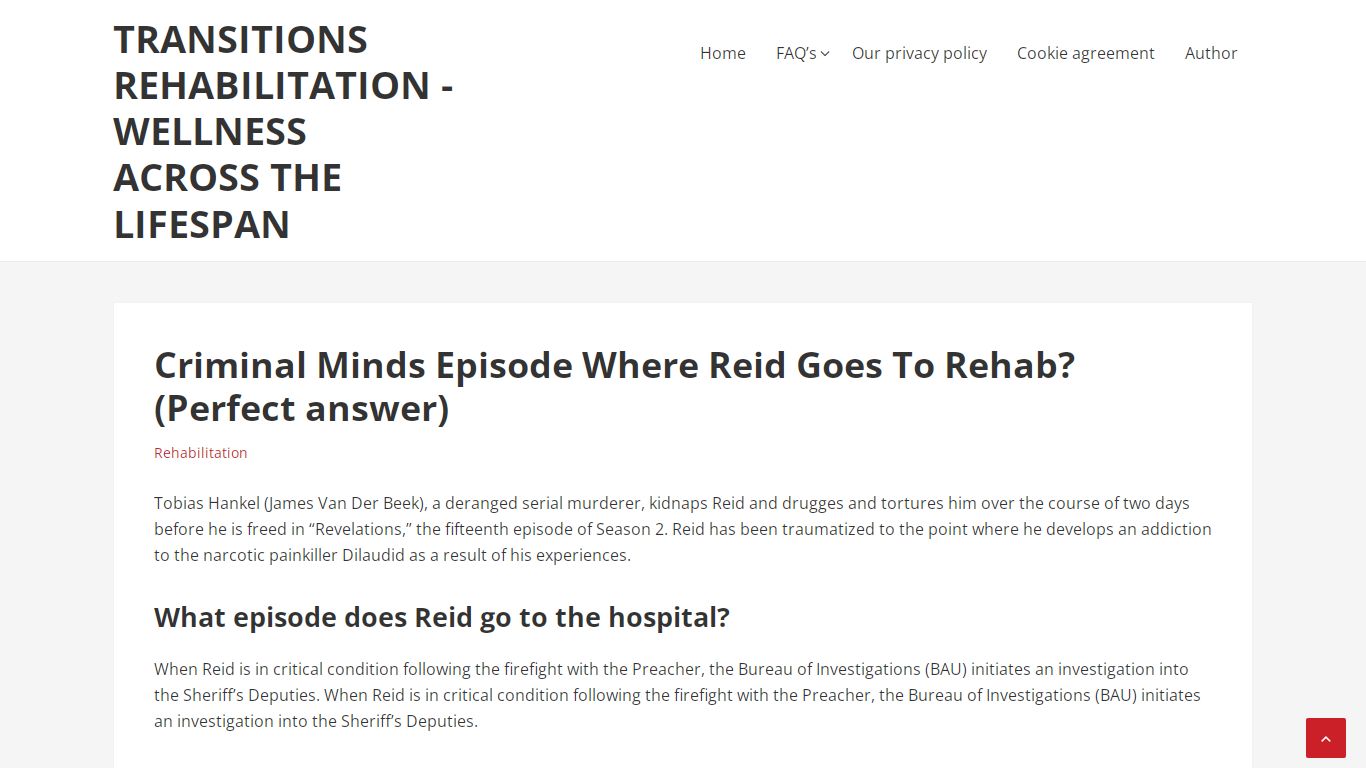Criminal Minds Episode Where Reid Goes To Rehab? (Perfect answer)